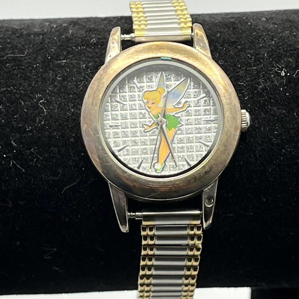 Silver gold tinkerbelle watch